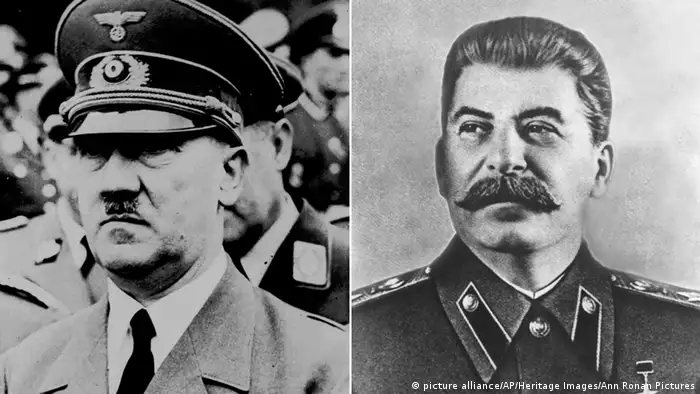 Bildkombo Hitler und Stalin