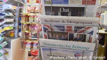 Deutschland Schlagzeilen zum EU Referendum in Großbritanien