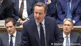 England Parlamentssitzung Premierminister David Cameron