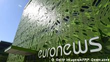 This picture taken on September 30, 2015 shows the TV chanel Euronews new world headquarters at 'Confluence' district, in Lyon, southeastern France. The Euronews new building will be inaugurate on October 15, 2015. +++ (C) Getty Images/AFP/P. Desmazes