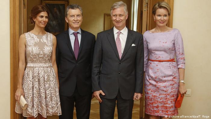 Belgien Mauricio Macri Präsident Argentinien - mit belgischem Königspaar