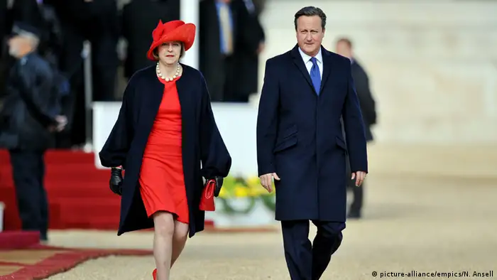 Großbritannien Innenministerin Theresa May & Premierminister David Cameron