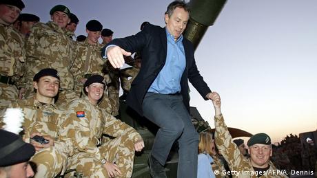 Irak Basra Tony Blair besucht britische Truppe