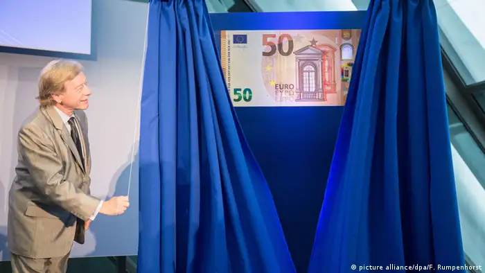 ECB presentation of the new 50-Euro banknote (picture alliance/dpa/F. Rumpenhorst)