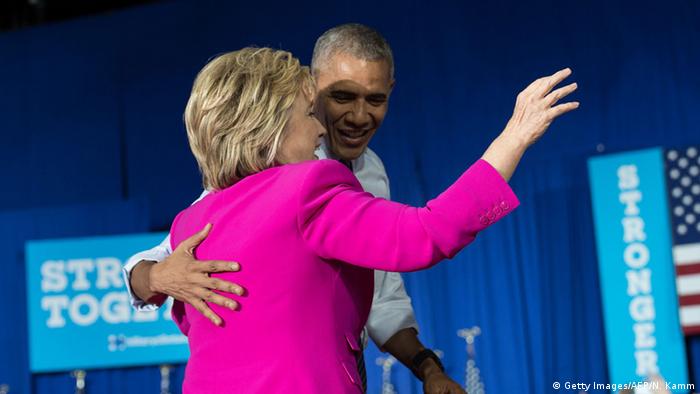 USA Wahlkampfauftritt Hillary Clinton und Barack Obama in North Carolina