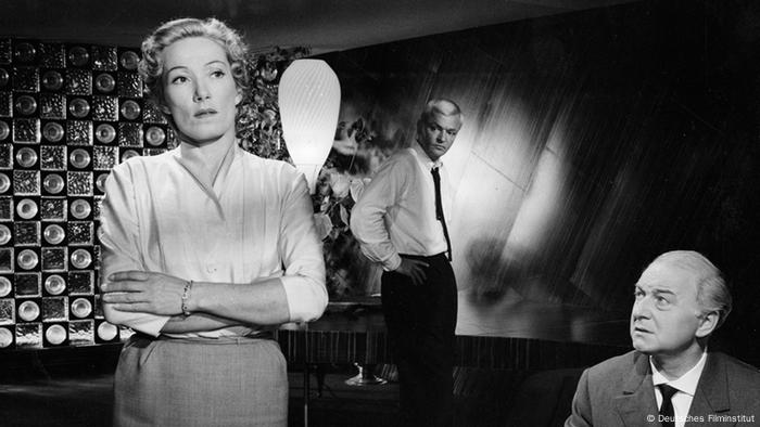 Filmstill aus 'Der gläserne Turm' mit Brigitte Horney, Peter van Eyck und Ludwig Linkmann (Foto: Dt. Filminstitut Frankfurt)