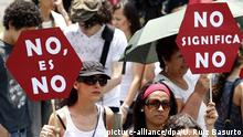 Mexiko Demonstration gegen sexualisierte Gewalt.