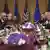 NATO Gipfel in Warschau Treffen an die Marginen Obama mit Tusk und Juncker