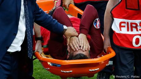 Frankreich Euro 2016 Finale Frankreich gegen Portugal Ronaldo verletzt