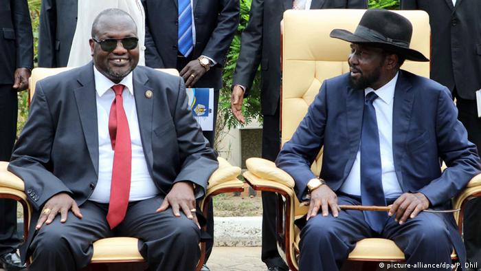 Südsudan Präsident Salva Kiir und Vizepräsident Riek Machar