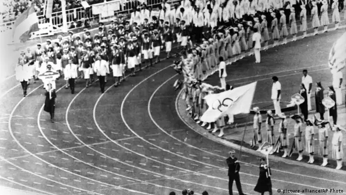 Opening ceremony of the 1980 Olympic Games in Moscow, Copyright: picture-alliance/AP Photo