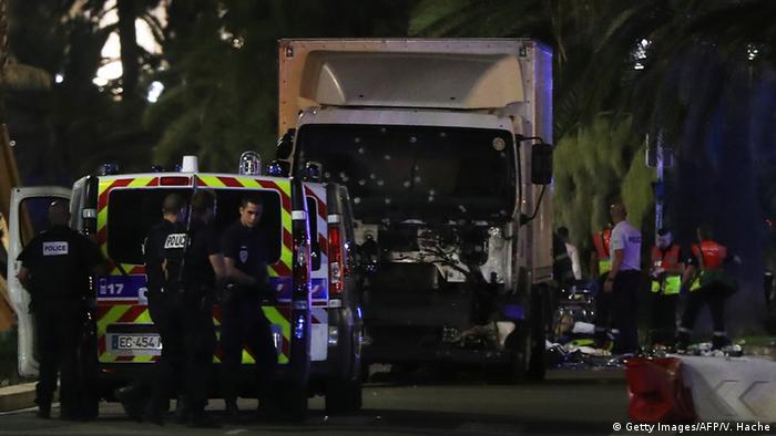 Truck that rammed the crowd in Nice