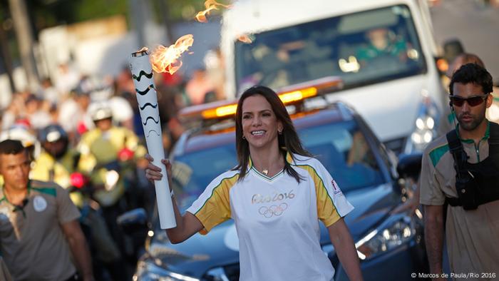 Städte-Tour des Olympischen Feuer in Brasilien Rio Grande do Norte