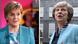 Bildkombo Theresa May Nicola Sturgeon Bildkombo Theresa May Nicola Sturgeon