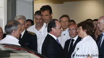 Frankreich Präsident Francois Hollande Pasteur Hospital Nizza