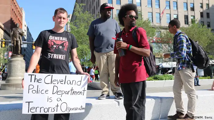 USA Parteitag der Republikaner in Cleveland Ohio Stadt erwartet Tausende von Demonstranten