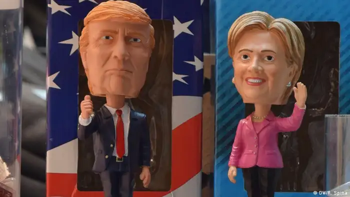 USA Donald Trump und Hillary Clinton als Figuren