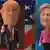 USA Donald Trump und Hillary Clinton als Figuren