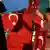 Turkish flags on sale on Istanbul's Taksim Square