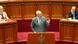 Edi Rama Albanien spricht im Parlament in Tirana Edi Rama Albanien spricht im Parlament in Tirana