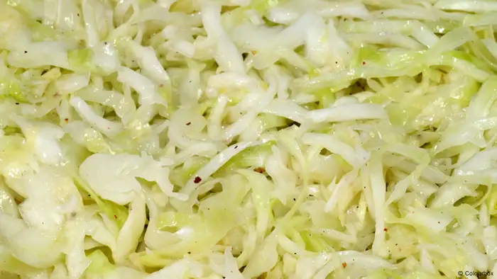 The word Kraut became a derogatory term to refer to Germans during the World Wars. Although Kraut itself means herb, it is often used to refer to cabbage too - such as the popular German dish Sauerkraut, which is finely cut fermented cabbage, and Krautsalat, coleslaw. Germans will dress it with vinegar instead of mayonnaise, and some people add apples and onions to the salad. 