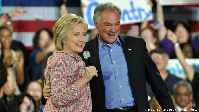 USA Virginia Hillary Clinton und Tim Kaine