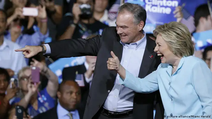 USA Hilary Clinton und Tim Kaine