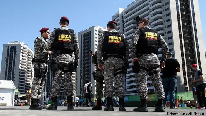 Brasilien Rio de Janeiro Soldaten Sicherheit während der Olympischen Spiele