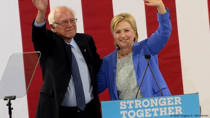 USA - Sanders und Clinton - stronger together