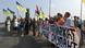 Proteste in Boryspil bei Kiew wegen einem Kreuzumzug der orthodoxen Kirche Proteste in Boryspil bei Kiew wegen einem Kreuzumzug der orthodoxen Kirche