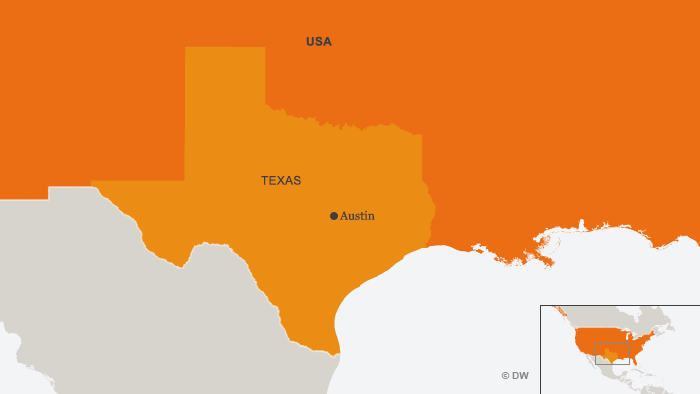Karte Schießerei in Austin/Texas