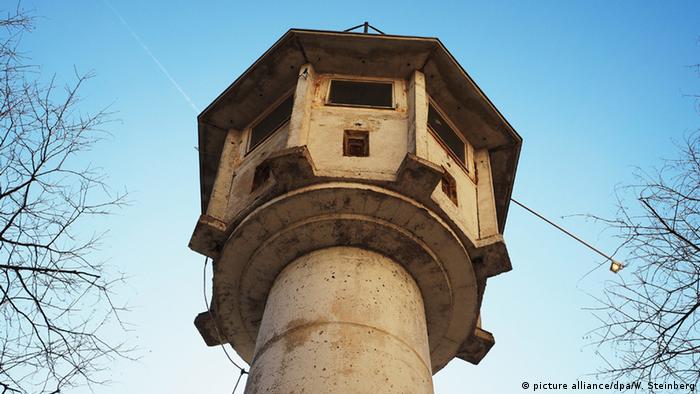 An East German watchtower in central Berlin