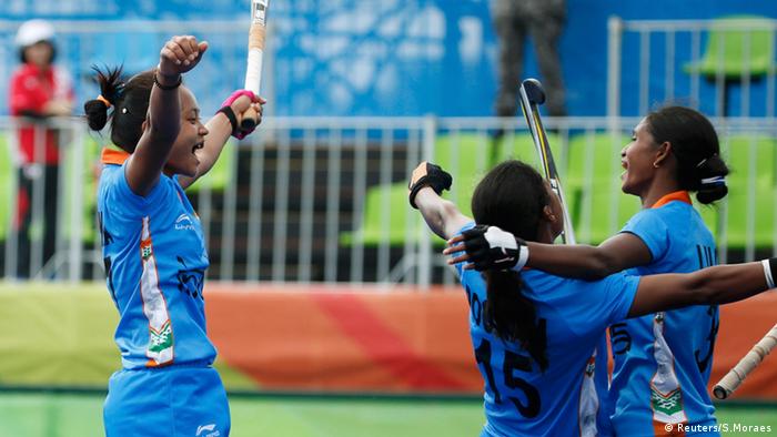 Indien gegen Japan Hockey Frauen Team Olympia 2016 Rio 2016