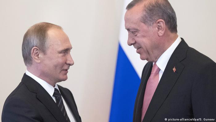 Vladimir Putin and Recep Tayyip Erdogan in St. Petersburg