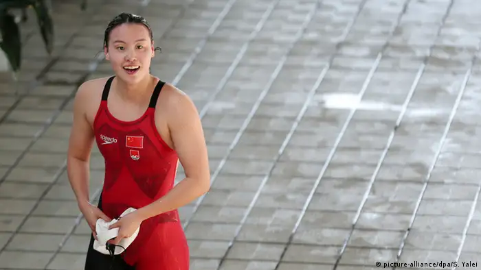 China Schwimmerin Fu Yuanhui in Huangshan