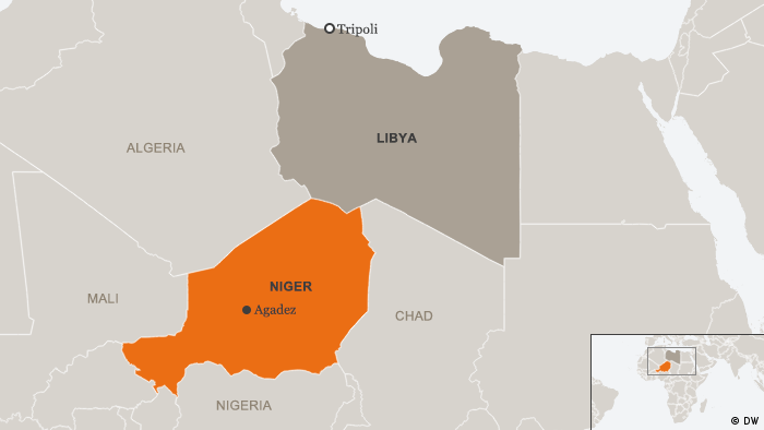 Karte Niger Agadez Englisch