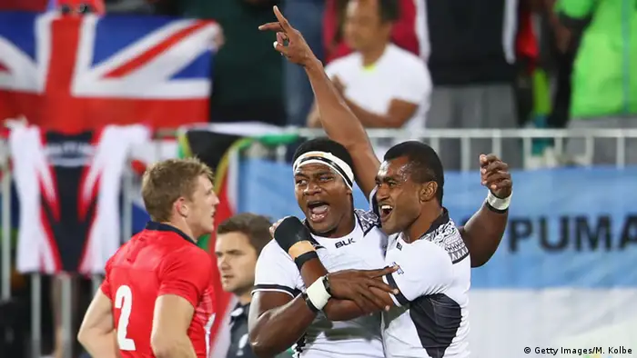 Rio Momente 11 08 Rugby Fidschi vs. Großbritannien 