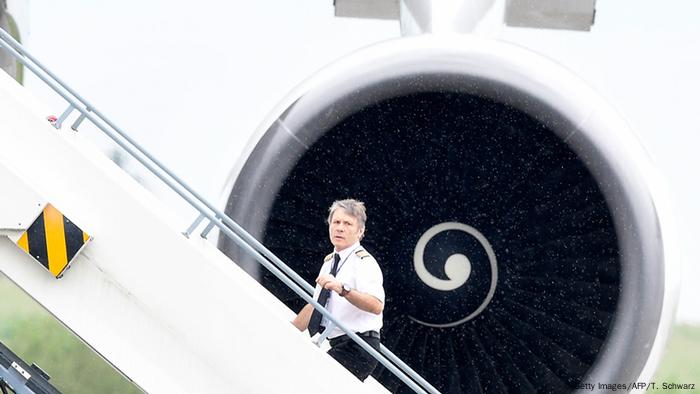 One of a Boeing 747's massive engines