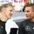 Fußball Nationalspieler Lukas Podolski und Bastian Schweinsteiger