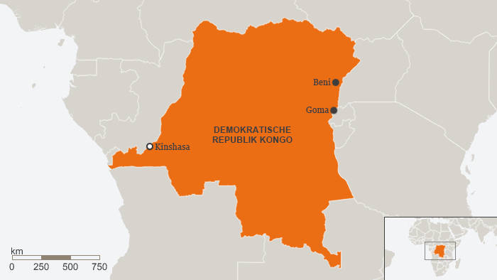 Karte Demokratische Republik Kongo