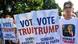 Serbien Donald Trump-Anhänger in in Belgrad Serbien Donald Trump-Anhänger in in Belgrad
