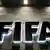 The FIFA logo on the wall at the Zurich headquarters