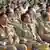 Members of Burma's military watching armed forces display