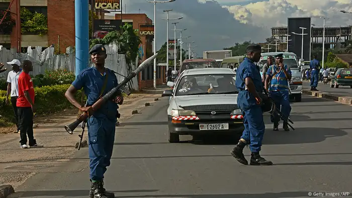 Armed guards on the streets of Bujumbura (Getty Images/AFP)