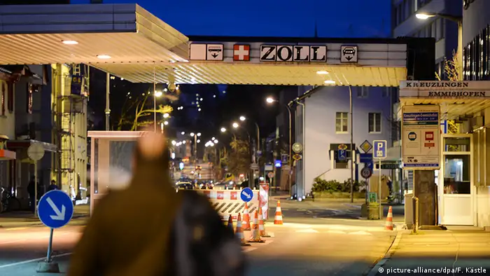 Deutschland Schweiz Grenze in Konstanz