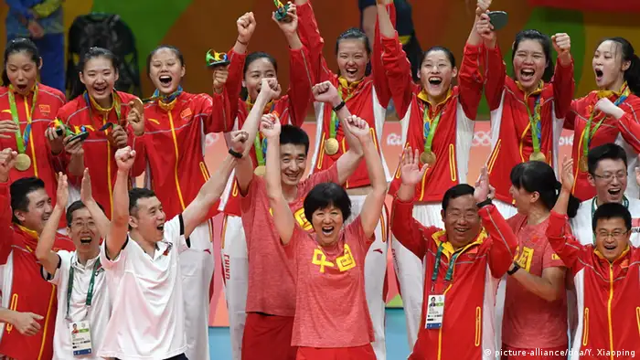 Rio 2016 Olympia Volleyball Damen China Jubel 