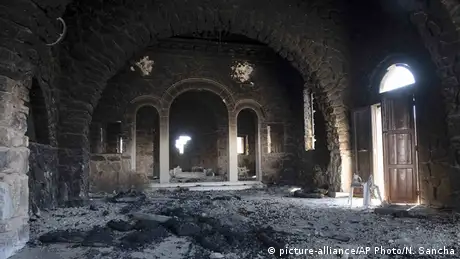 Syrien Qaryatain Mar Elian Kloster Ruine