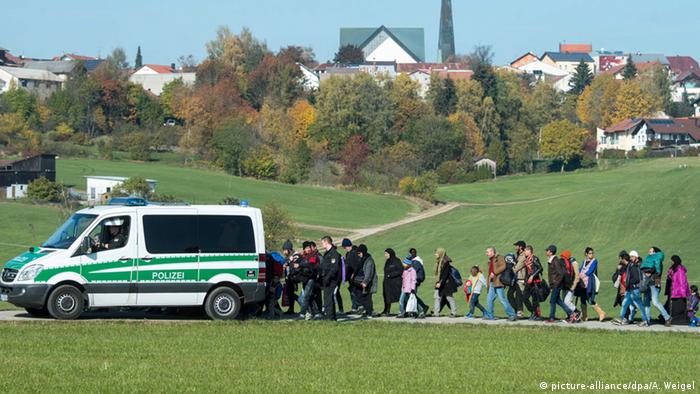 Deutschland Flüchtlinge bei Wegscheid