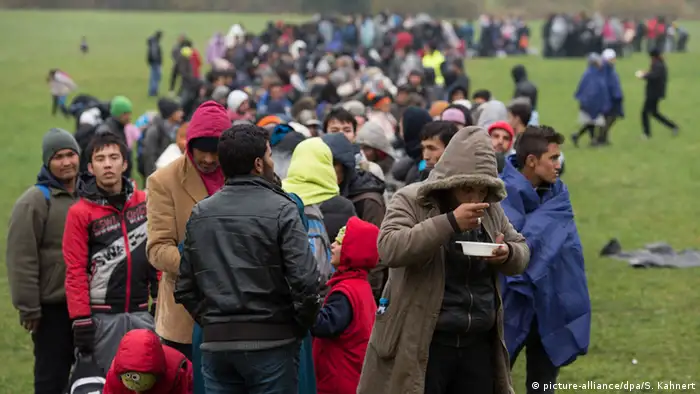 Deutschland Flüchtlinge bei Wegscheid