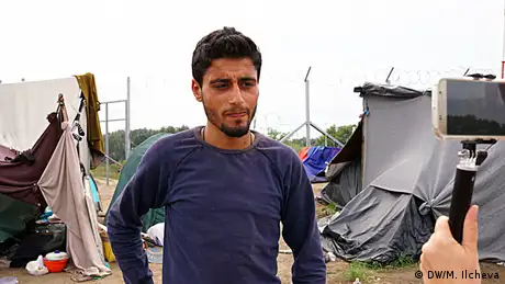 Syrischer Flüchtling in Serbien (Copyright: DW/M. Ilcheva)